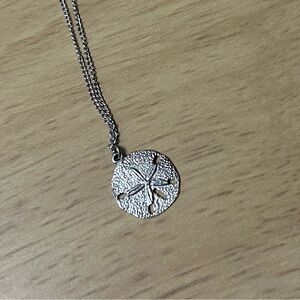 Silver Sand Dollar Pendant Necklace
